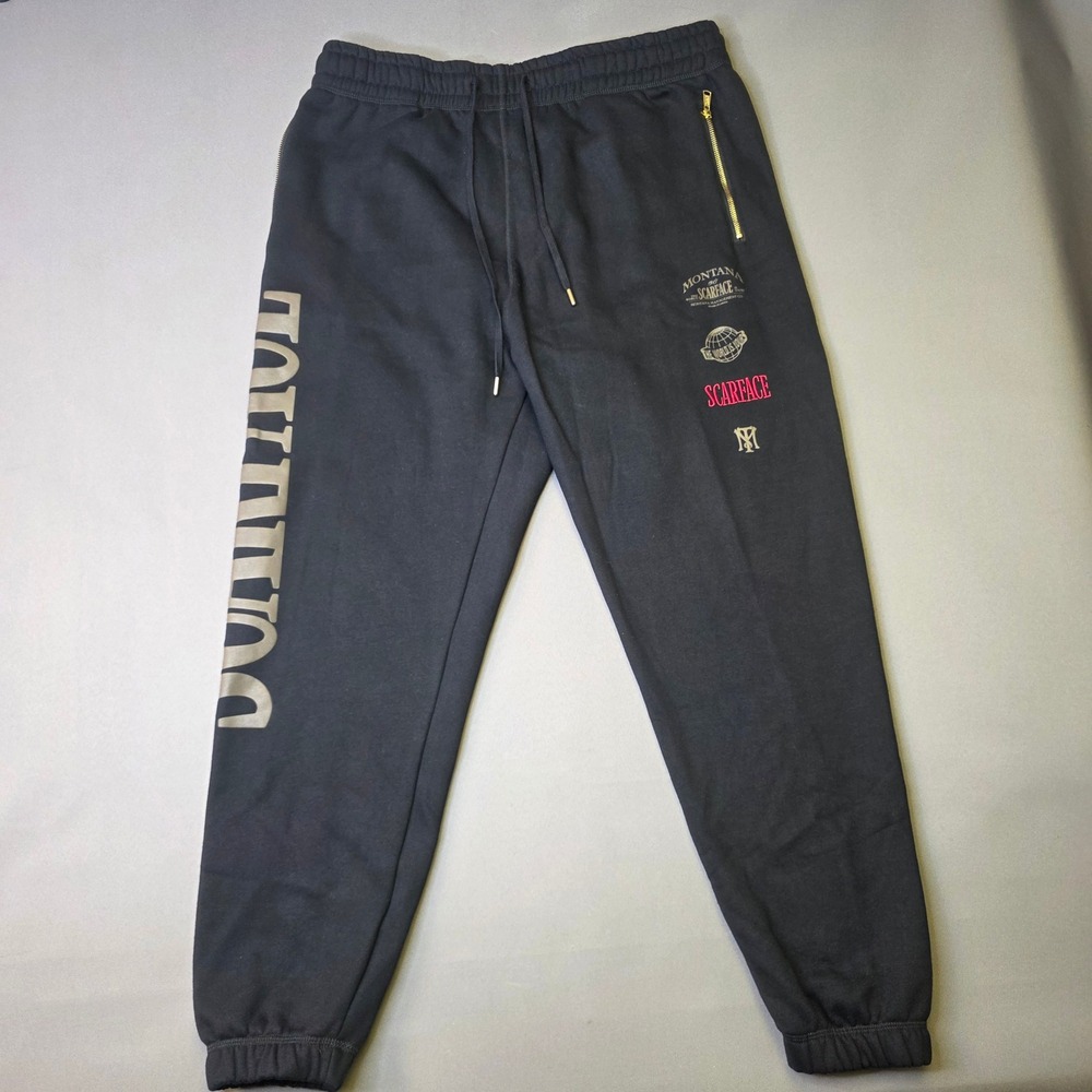 Scarface Graphic Sweatpants Mens Black Good The World Is Yours Joggers